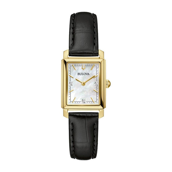 Bulova Sutton Classic Womens Twotone Mother of Pearl Dial.  97P166
