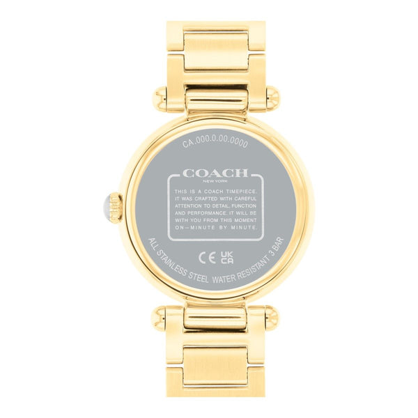 Coach Cary 34X34 MM Mother-of-Pearl Round Dial Stainless Steel Bracelet. 14504183