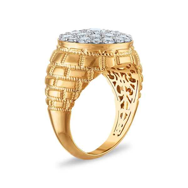 EcoLove 2 CTW Lab Grown Diamond Cluster Ring in 10KT Yellow Gold
