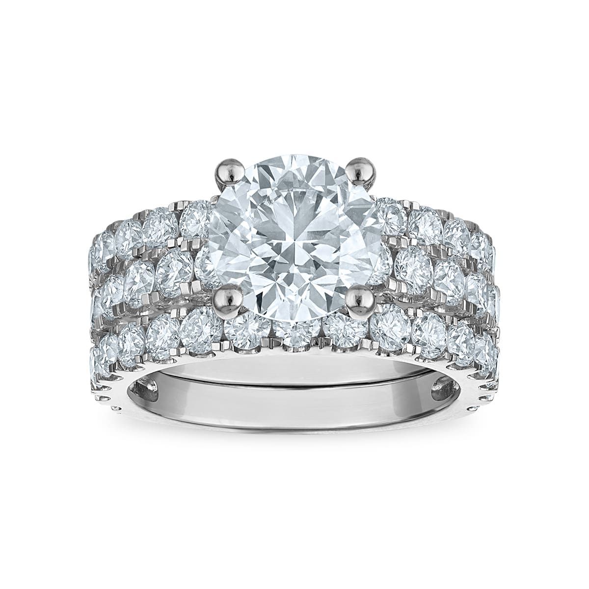 Signature EcoLove 5-1/3 CTW Lab Grown Diamond Bridal Set in 14KT White Gold