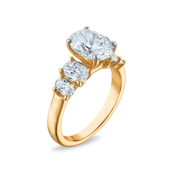 Signature EcoLove 4 1/2 CTW Lab Grown Diamond Engagement Oval Ring in 14KT Yellow Gold
