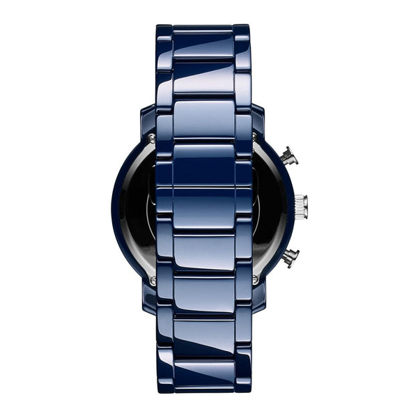 MVMT Watch with 43X43 MM Blue Round Dial Ceramic Watch Band Watch Band; 28000204-D