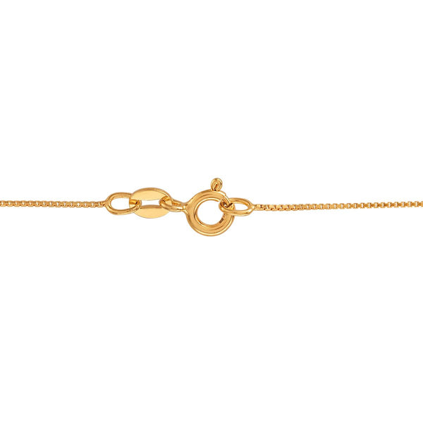 8X18MM Pear Jade 18-inch Pendant in Gold Plated Two-Tone Sterling Silver