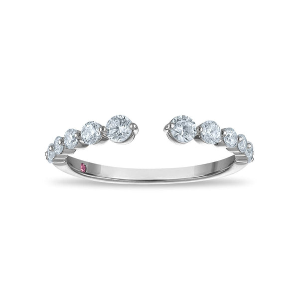 LoveSong EcoLove 1/2 CTW Lab Grown Diamond Anniversary Ring in 10KT White Gold