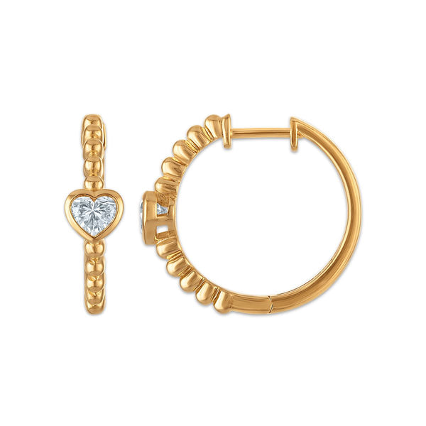 EcoLove 1/2 CTW Lab Grown Diamond Hoop Earrings in 18KT Gold Vermeil