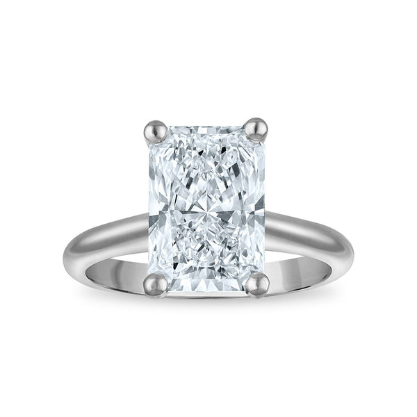 Signature Certificate 8X EcoLove 4 CTW Lab Grown Diamond Solitaire Engagement Ring in 14KT White Gold