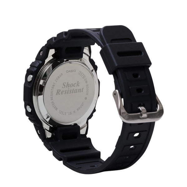 G-Shock with 48X42 MM Grey Rectangular Dial Resin Band Strap; DW5000R-1A