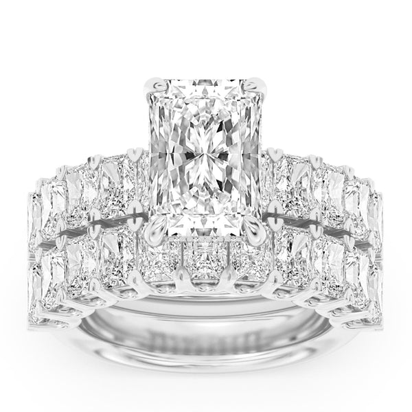 Signature EcoLove Diamond Dreams 8-1/3 CTW 100 Facet Centurion Lab Grown Diamond Bridal Set in Platinum