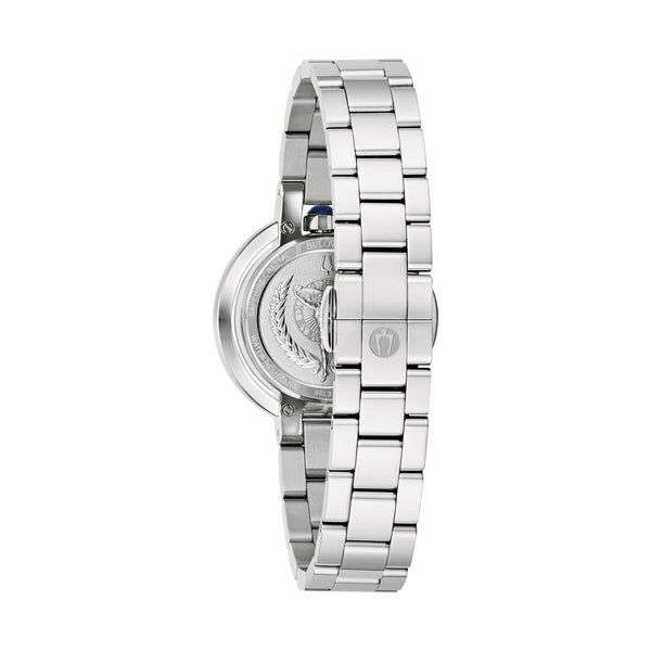Bulova Womens Classic Silvertone Diamond Accent.  96L338