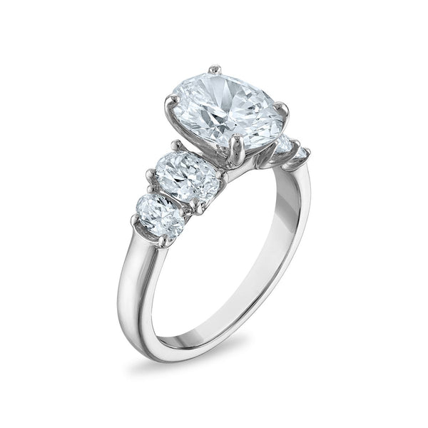Signature EcoLove 4 1/2 CTW Lab Grown Diamond Engagement Oval Ring in 14KT White Gold