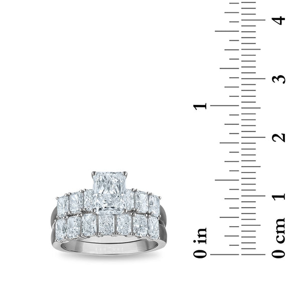 Signature EcoLove 4 CTW Lab Grown Diamond Bridal Set in 14KT White Gold