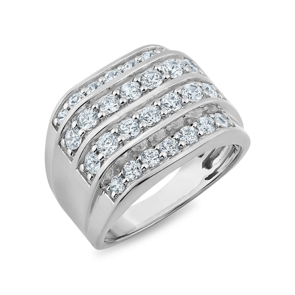 EcoLove 2 CTW Lab Grown Diamond Fashion Ring in Sterling Silver