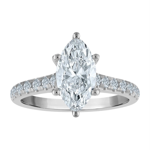 EcoLove 1-1/4 CTW Lab Grown Diamond Marquise Engagement Ring in 10KT White Gold