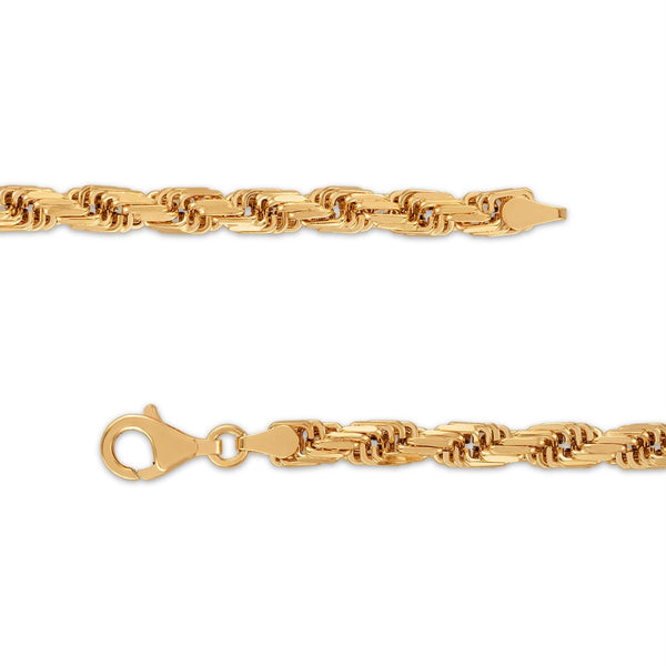 14KT Yellow Gold 8.5-inch 4MM Rope Bracelet