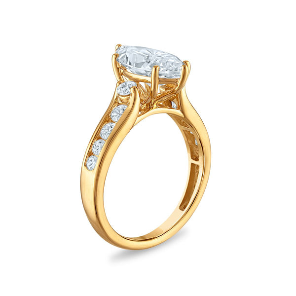 Red Hot Deal 3 CTW Marquise Lab Grown Diamond Bridal Set in 10KT Yellow Gold