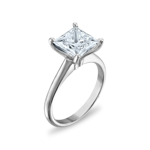 Signature Certificate 8X EcoLove 3 CTW Lab Grown Diamond Solitaire Engagement Ring in 14KT White Gold