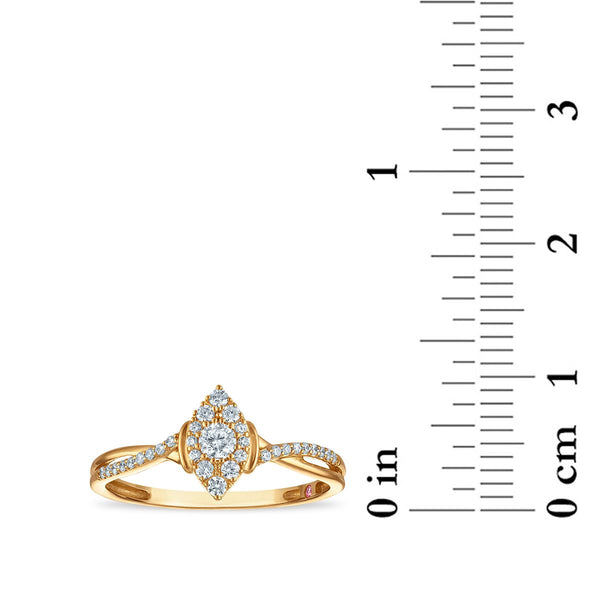 LoveSong EcoLove 1/4 CTW Lab Grown Diamond Promise Ring in 10KT Yellow Gold