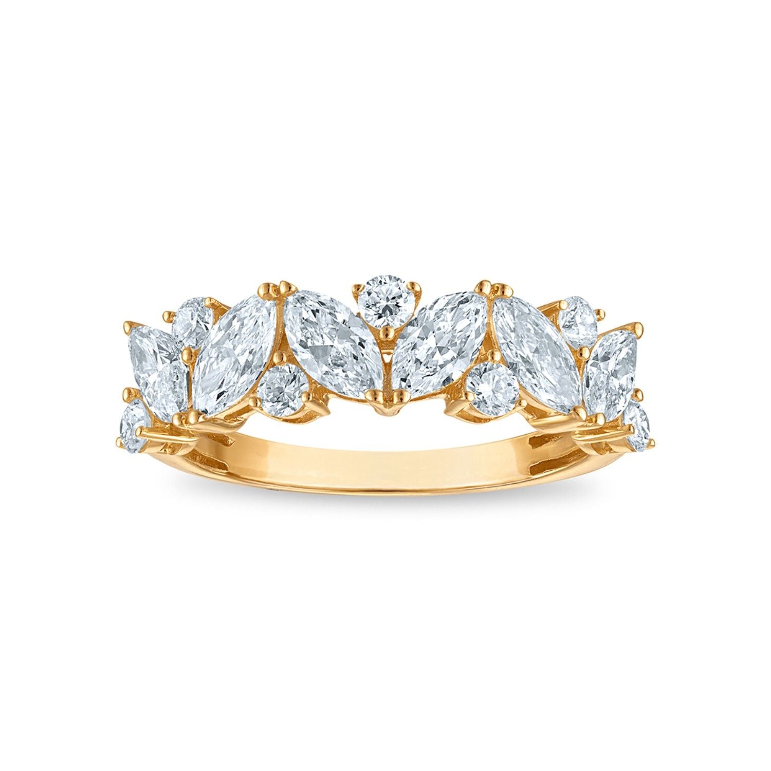 Signature EcoLove 1-1/2 CTW Lab Grown Diamond Anniversary Ring in 14KT Yellow Gold