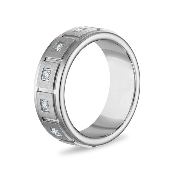1/5 CTW Lab Grown Diamond Eternity Band in Tungsten. Size 9.5