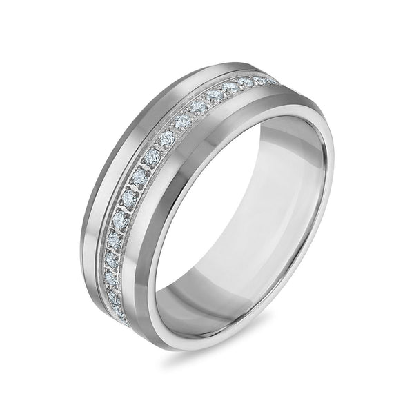 5/8 CTW Lab Grown Diamond Eternity Band in Tungsten. Size 10.5