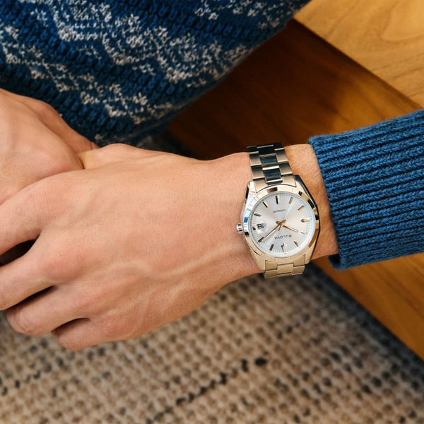 Bulova Light Blue Dial  Stainless Steel Bracelet Surveyor. 96B469