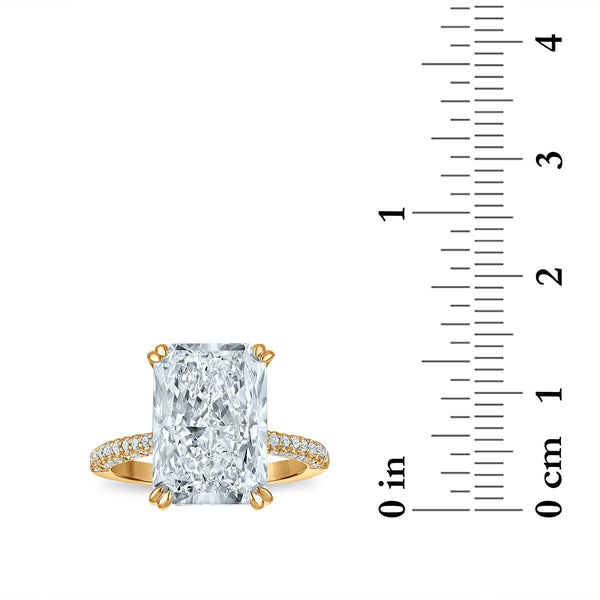 Signature EcoLove Diamond Dreams 8-3/4 CTW Lab Grown Diamond Radiant Engagement Ring in 14KT Yellow Gold