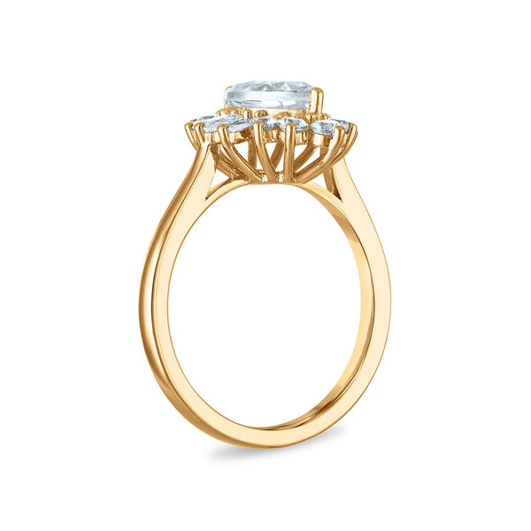 EcoLove 1-3/4 CTW Lab Grown Diamond Ballerina Ring in 10KT Yellow Gold