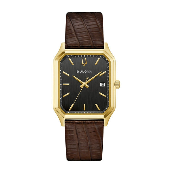 Bulova Black Dial  Leather Strap. 97B235