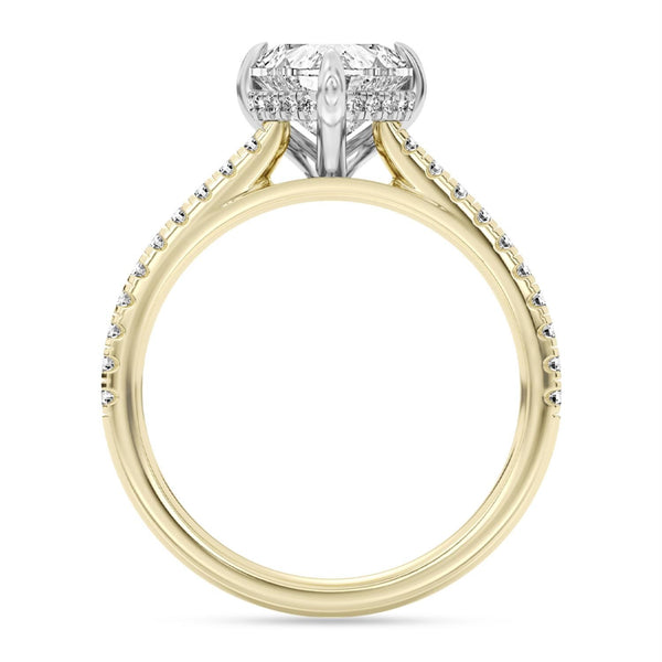 Signature EcoLove 2 CTW 100 Facet Centurion Lab Grown Diamond Bridal Set in 14KT Yellow Gold