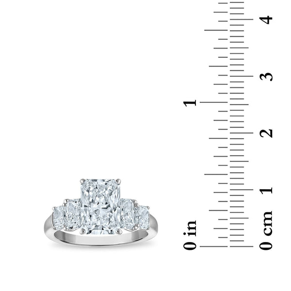 Signature EcoLove 4 1/2 CTW Lab Grown Diamond Engagement Radiant Ring in 14KT White Gold