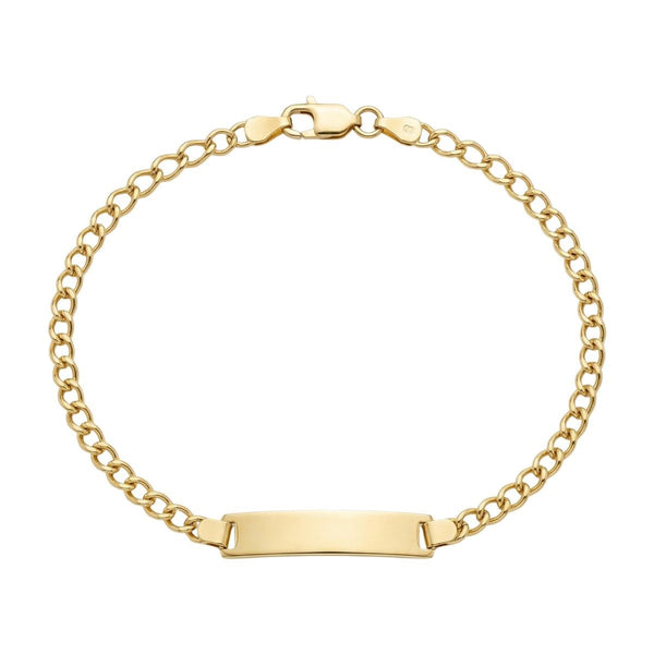 10KT Yellow Gold 5.5-inch ID Bracelet with Figaro Link