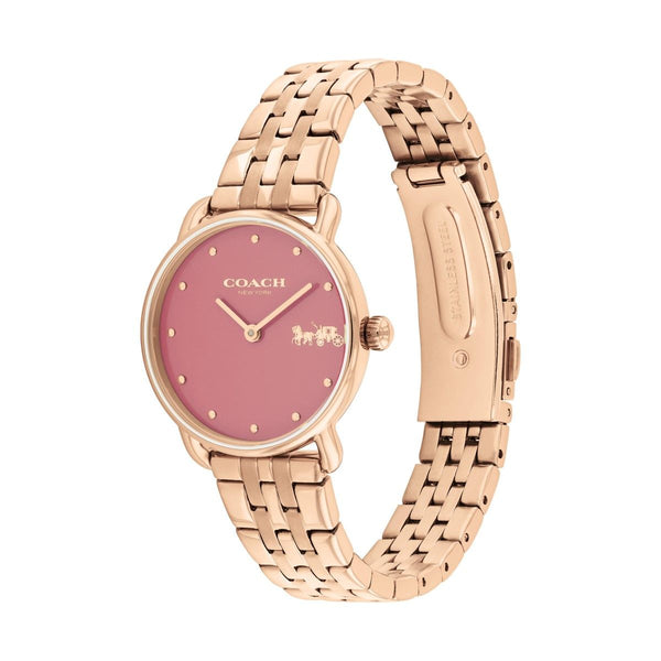 Coach Eliot 28MM Pink Dial Rosetone Watch. 14504444