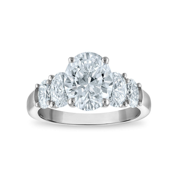 Signature EcoLove 4 1/2 CTW Lab Grown Diamond Engagement Oval Ring in 14KT White Gold