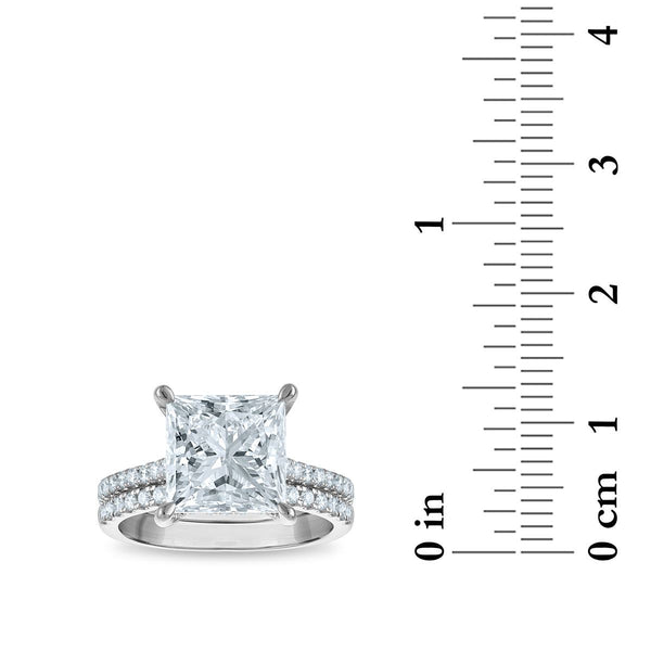 Signature EcoLove Diamond Dreams 5-5/8 CTW Lab Grown Diamond Bridal Set Princess Cut Ring in 14KT White Gold