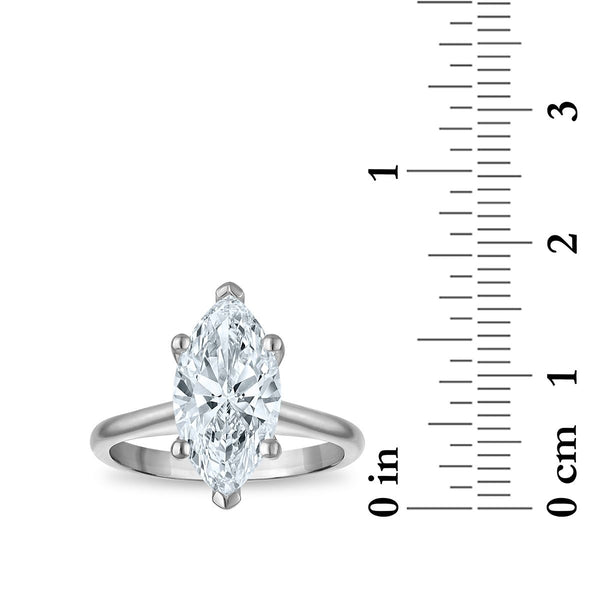 Signature Certificate 8X EcoLove 3 CTW Lab Grown Diamond Solitaire Engagement Ring in 14KT White Gold