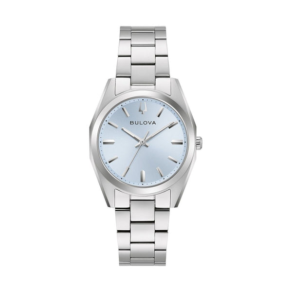 Bulova Womens Classic Silvertone Diamond Accent.  96L345