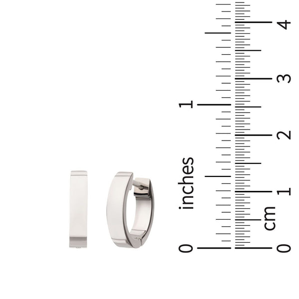 Inox Titanium 3MM Wide Huggie Earrings