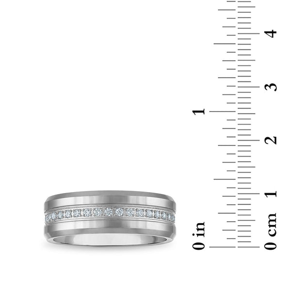 5/8 CTW Lab Grown Diamond Eternity Band in Tungsten. Size 10.5
