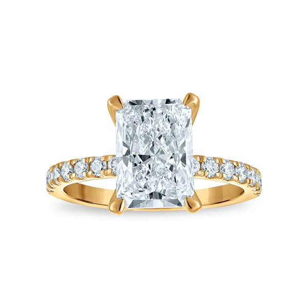 Signature EcoLove 3 1/2 CTW Lab Grown Diamond Engagement Radiant Ring in 14KT Yellow Gold