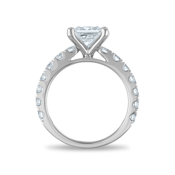 Signature EcoLove 5 CTW Lab Grown Diamond Bridal Set Princess Cut Ring in 14KT White Gold