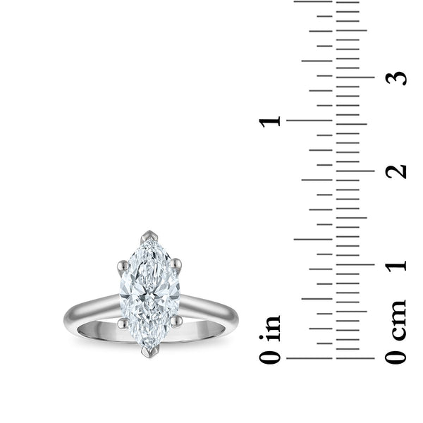 Signature Certificate 8X EcoLove 2 CTW Lab Grown Diamond Solitaire Engagement Ring in 14KT White Gold