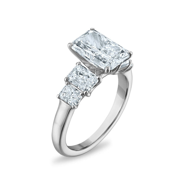 Signature EcoLove 4 1/2 CTW Lab Grown Diamond Engagement Radiant Ring in 14KT White Gold