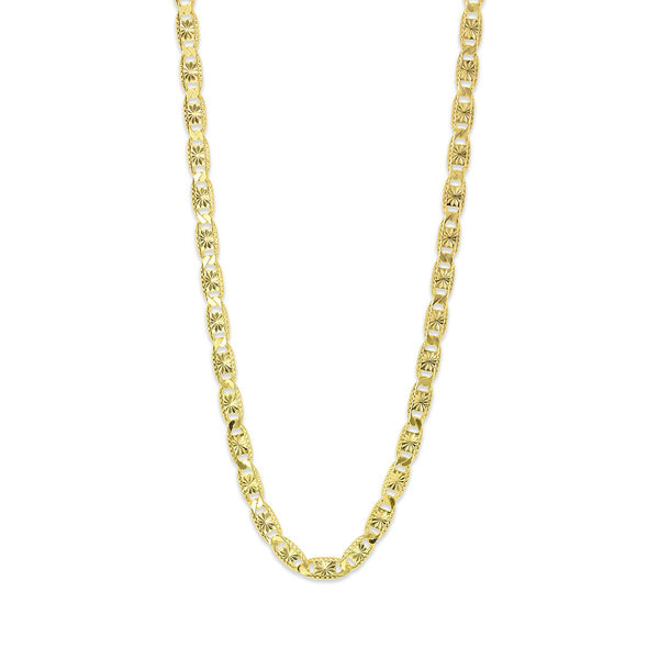 18KT Yellow Gold Plated Sterling Silver 20-inch Valentino Chain