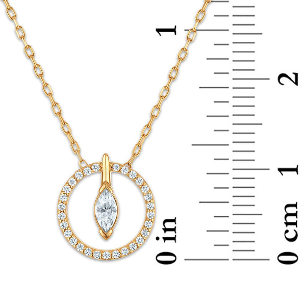 LoveSong EcoLove 1/4 CTW Lab Grown Diamond Circle 18-inch Necklace in 18KT Gold Vermeil