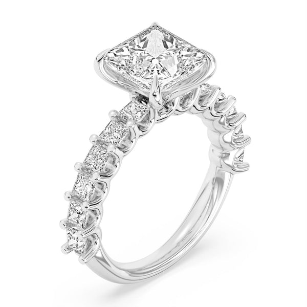 Signature EcoLove Diamond Dreams 6-1/3 CTW 100 Facet Centurion Lab Grown Diamond Bridal Set in Platinum
