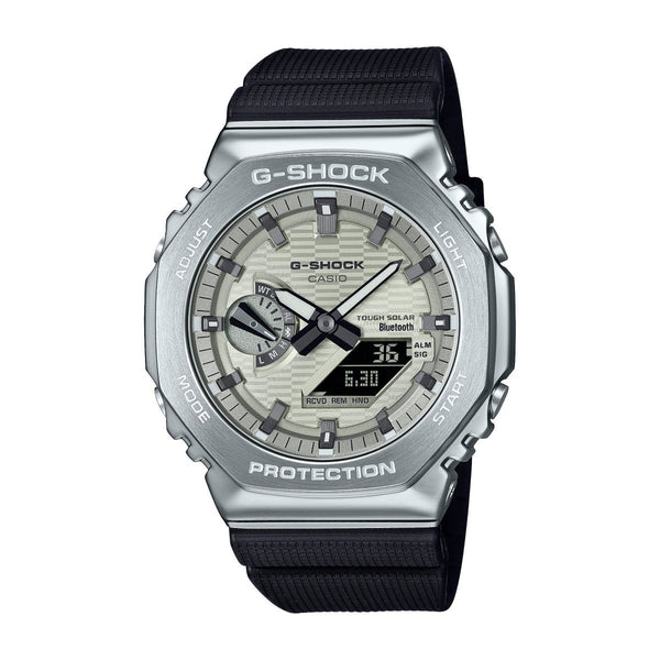 G-Shock Bluetooth Connected with 49X44MM Champagne Octagon Dial Resin Band Strap. GBM2100A-8B Solar