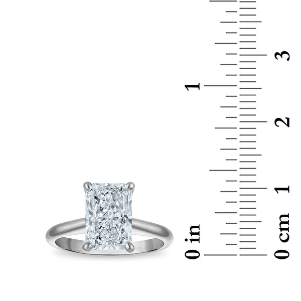 Signature Certificate 8X EcoLove 3 CTW Lab Grown Diamond Solitaire Engagement Ring in 14KT White Gold