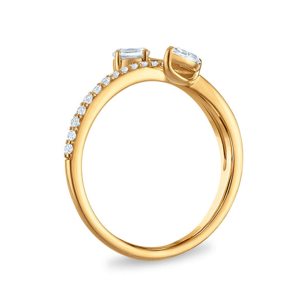 LoveSong EcoLove 3/8 CTW Lab Grown Diamond Fashion Ring in 18KT Gold Vermeil