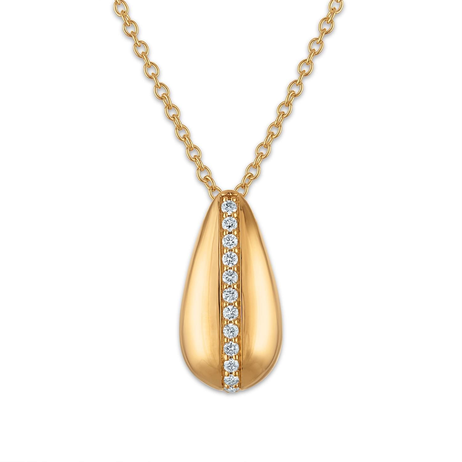 EcoLove 1/6 CTW Lab Grown Diamond 18-inch Pendant in Yellow Gold Plated Sterling Silver