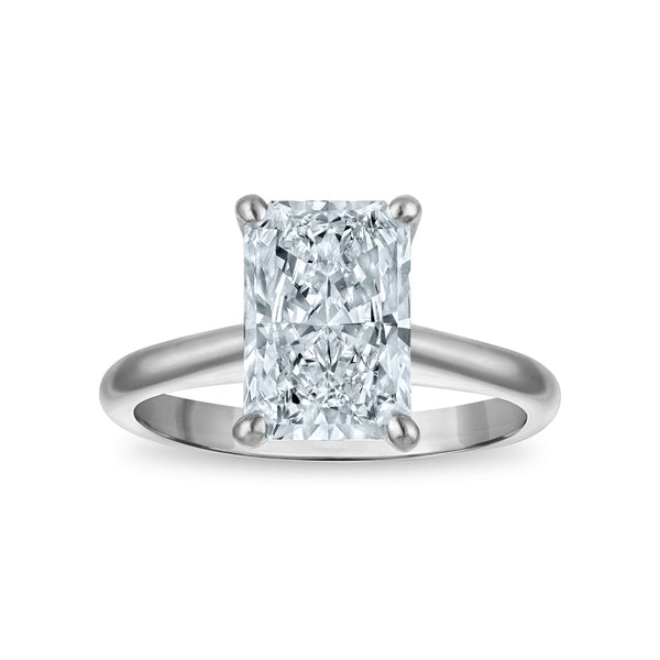 Signature Certificate 8X EcoLove 3 CTW Lab Grown Diamond Solitaire Engagement Ring in 14KT White Gold